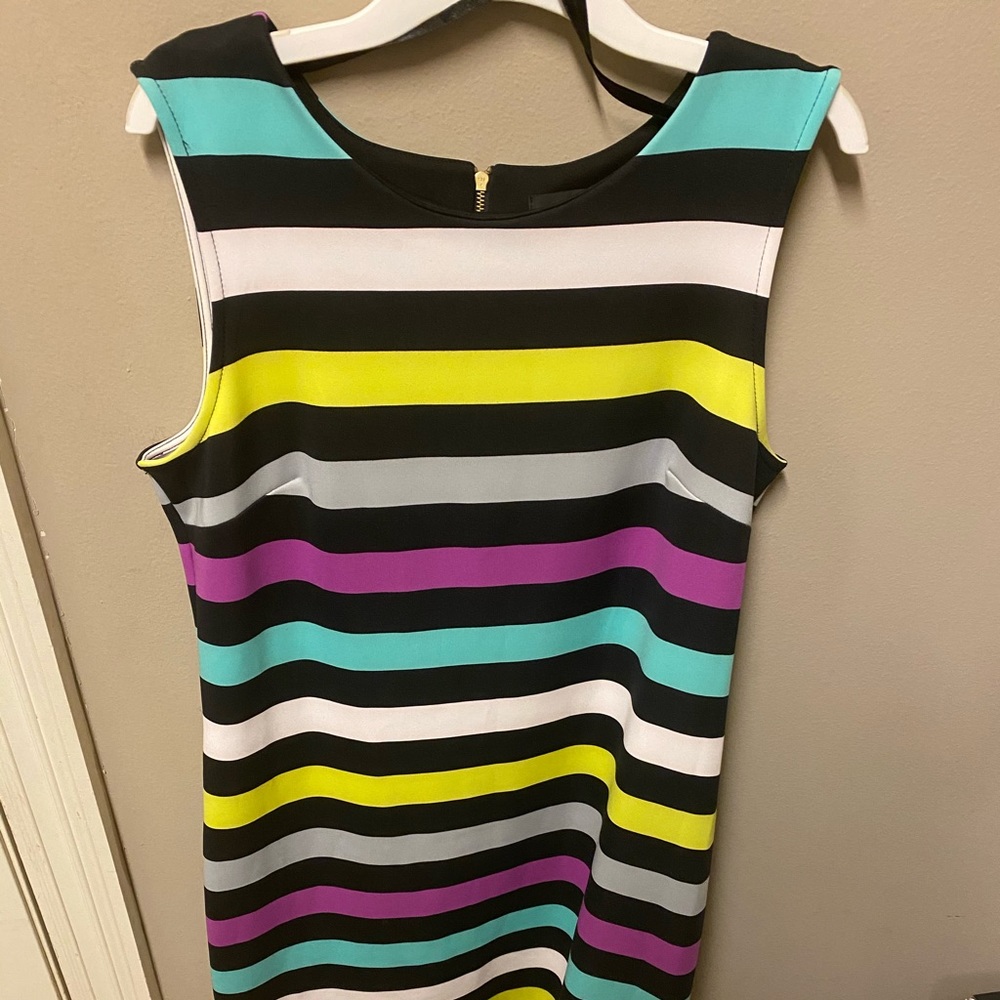 Striped A line dress